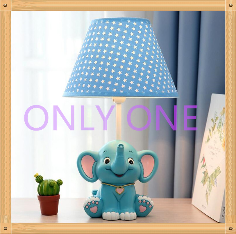 Cute elephant statue table lamp for boy gifts