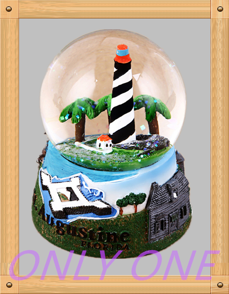 Nautical lighthouse water globe