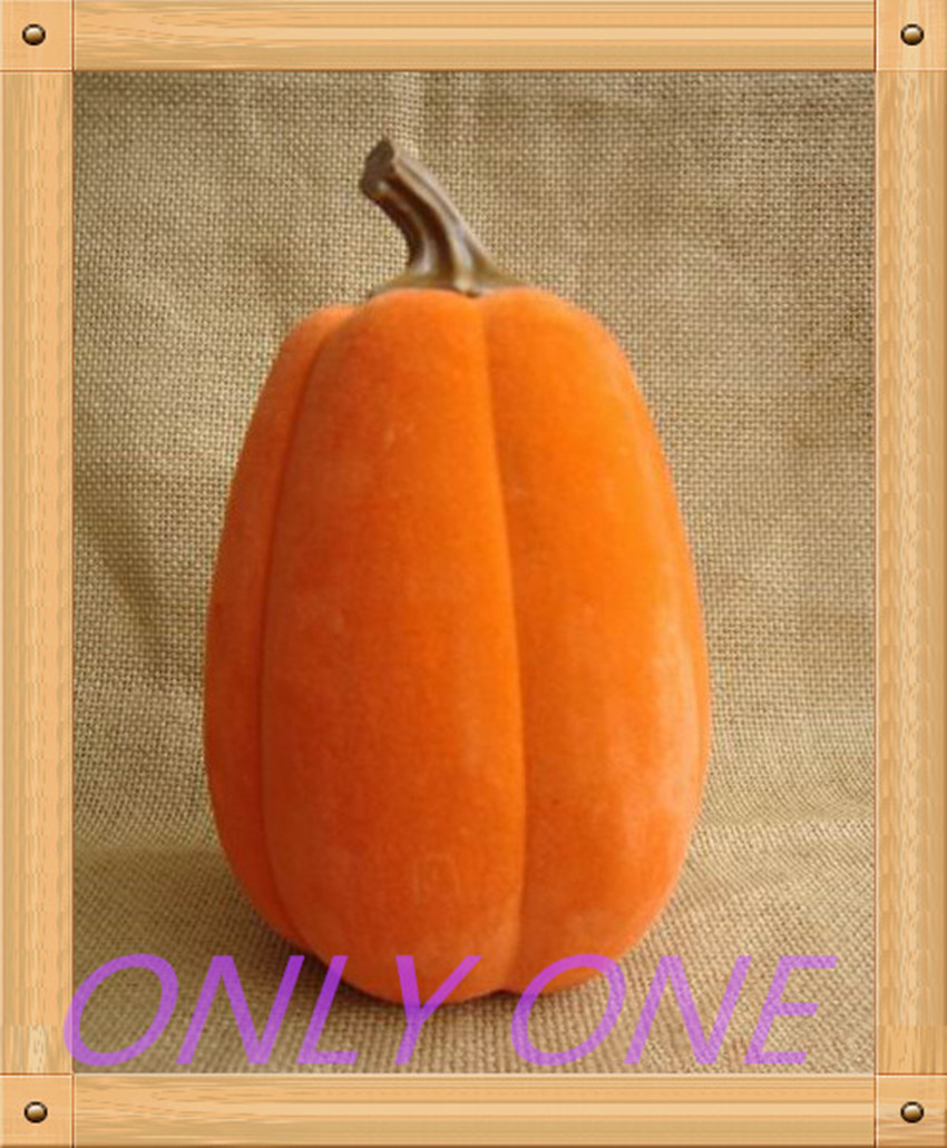 Halloween artificial orange pumpkin ornament