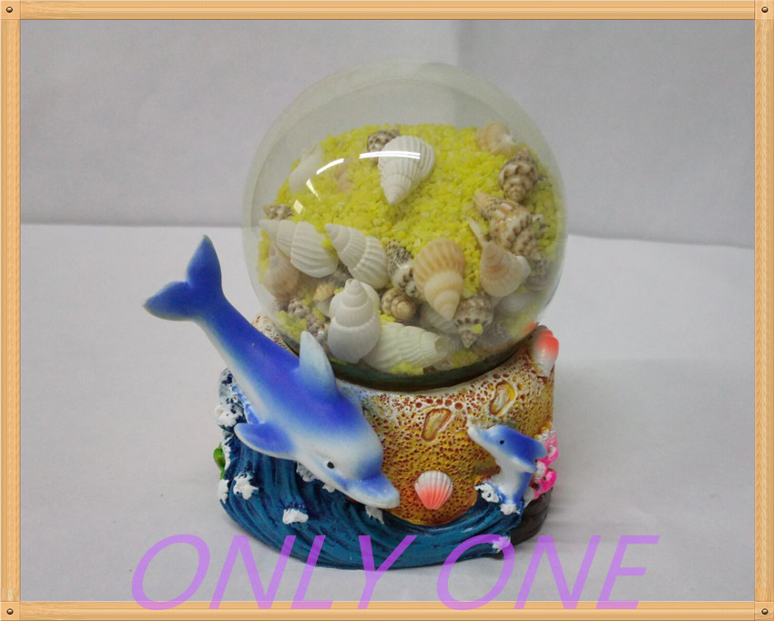 80MM dolphin sand snow ball ornament